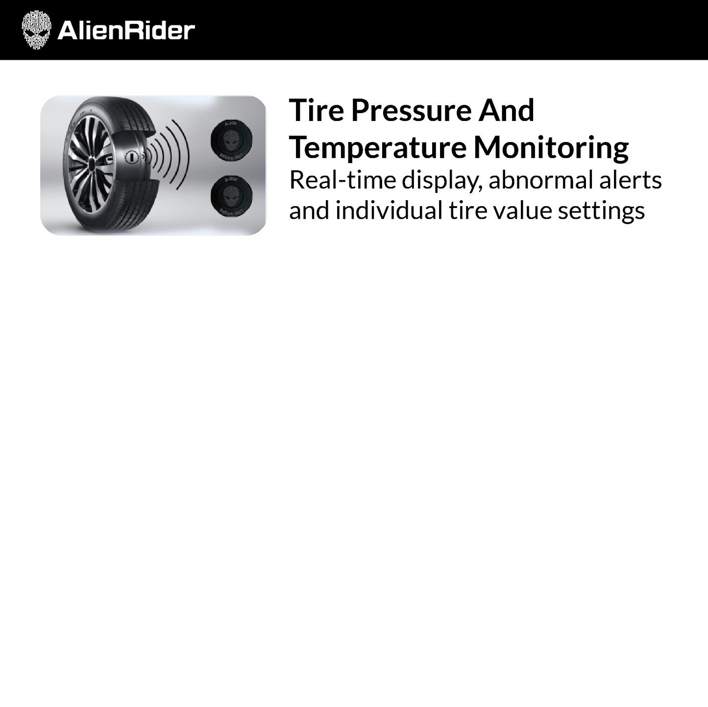 Tyre Pressure Monitoring System (TPMS) Extern Front And Back Wheel